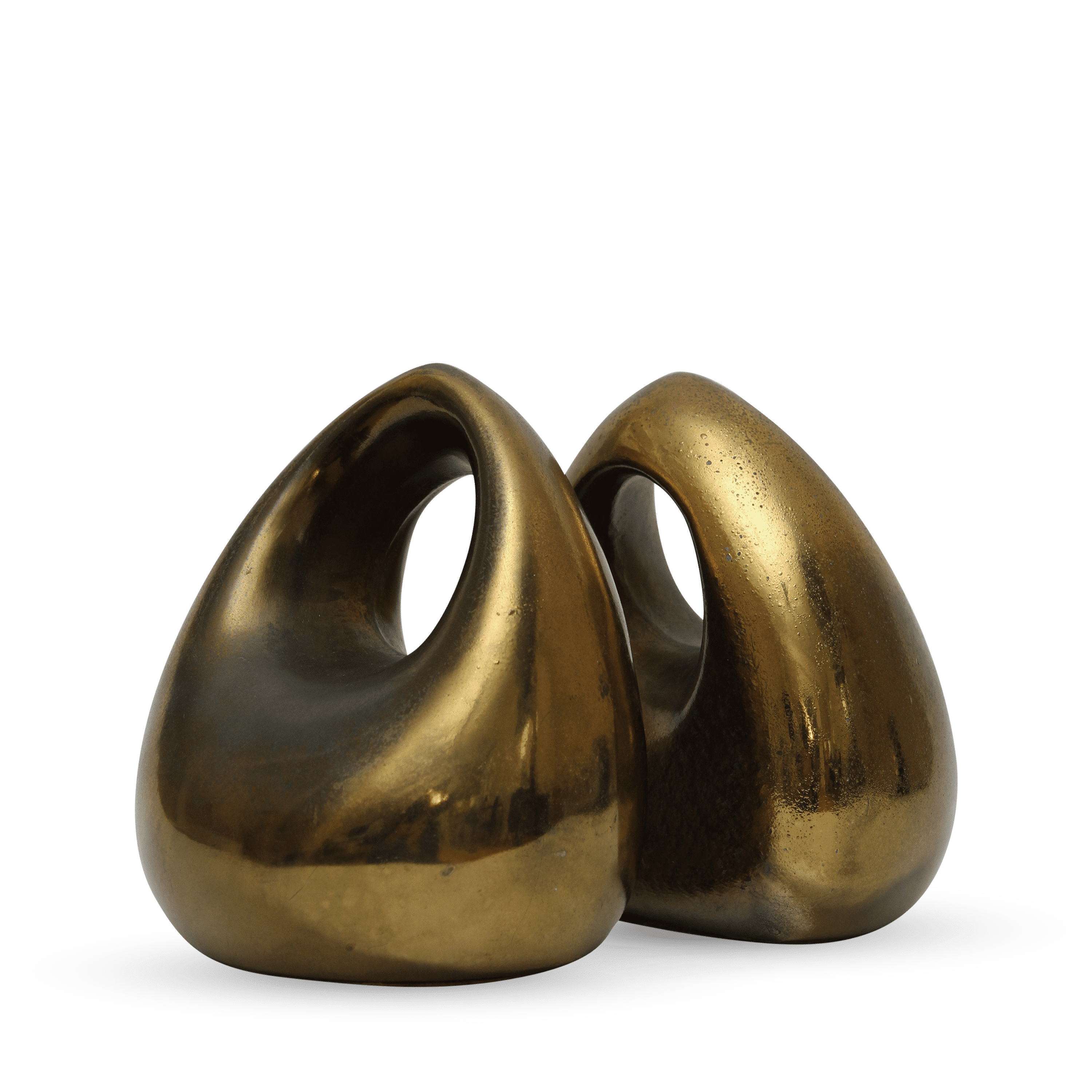 BEN SEIBEL BRASS BOOKENDS – Greene Street Interiors